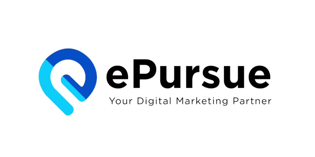 ePursue logo, a digital marketing partner specializing in SEO, SEM, and analytics for startups and mid-sized businesses.